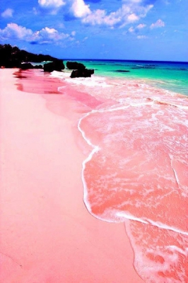 Pink Budelli Beach in Sardinia, Italy